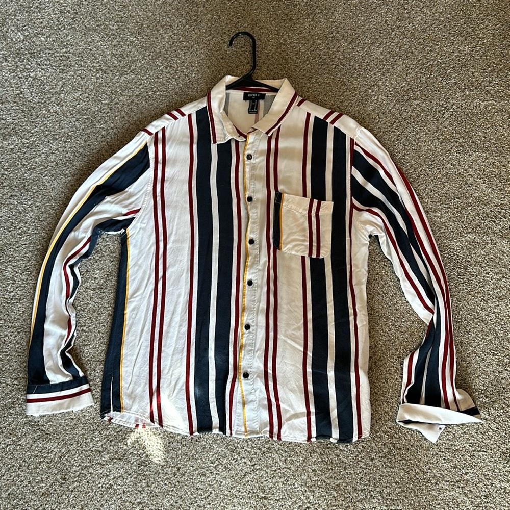 Striped button down
